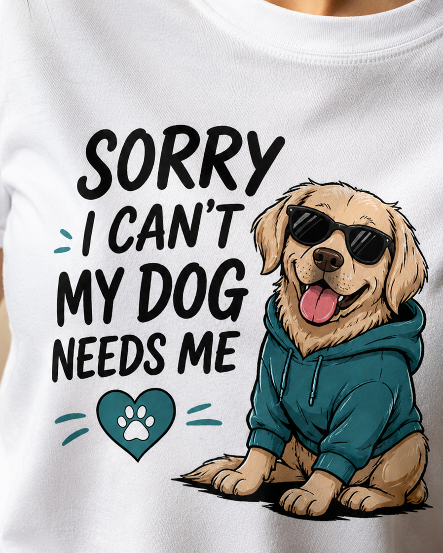 Sorry I Cant My Dog Needs Me Premium T-Shirt