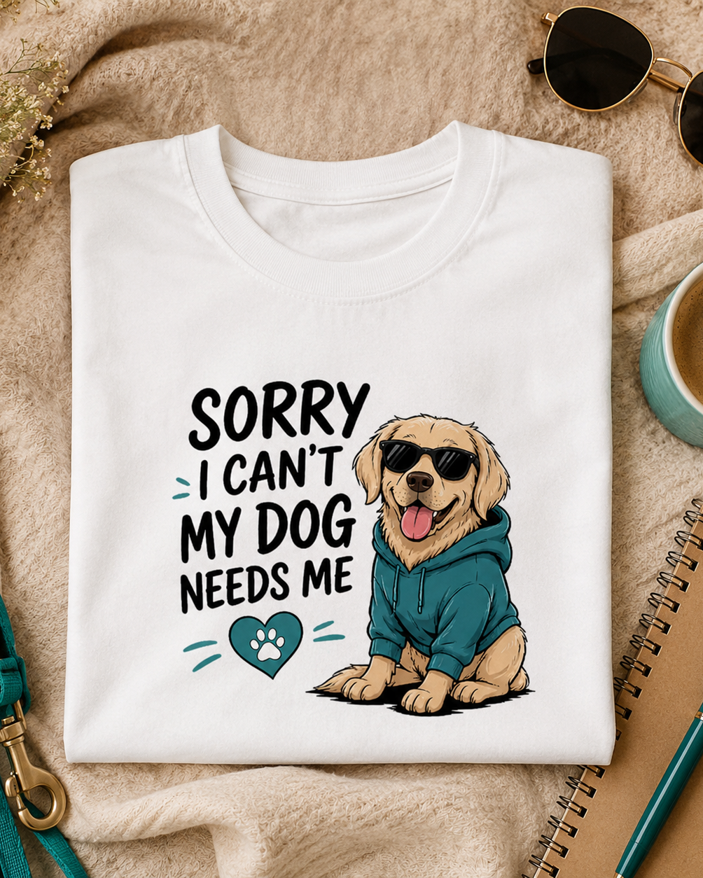 Sorry I Cant My Dog Needs Me Premium T-Shirt