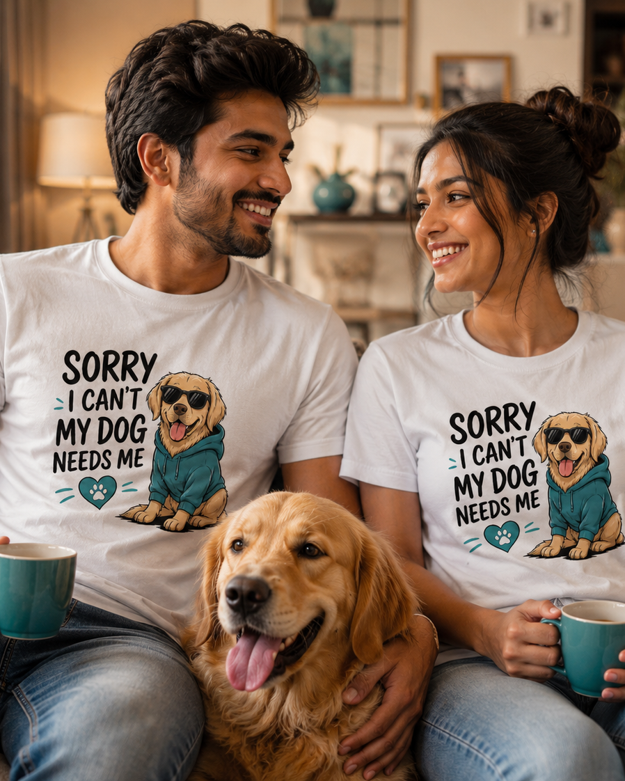 Sorry I Cant My Dog Needs Me Premium T-Shirt