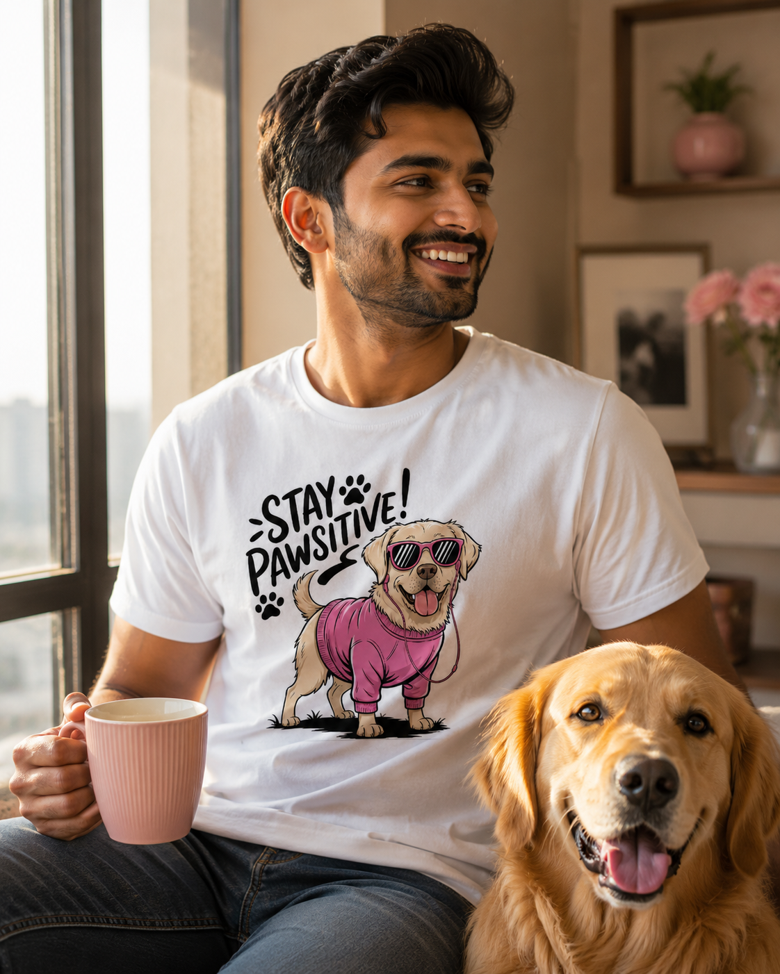 Stay Pawsitive Premium T-Shirt