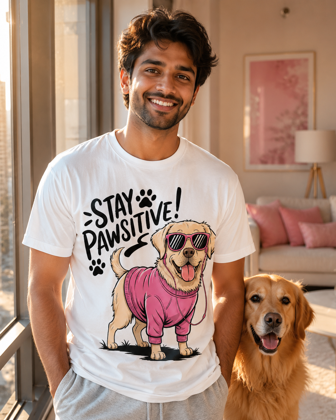 Stay Pawsitive Premium T-Shirt