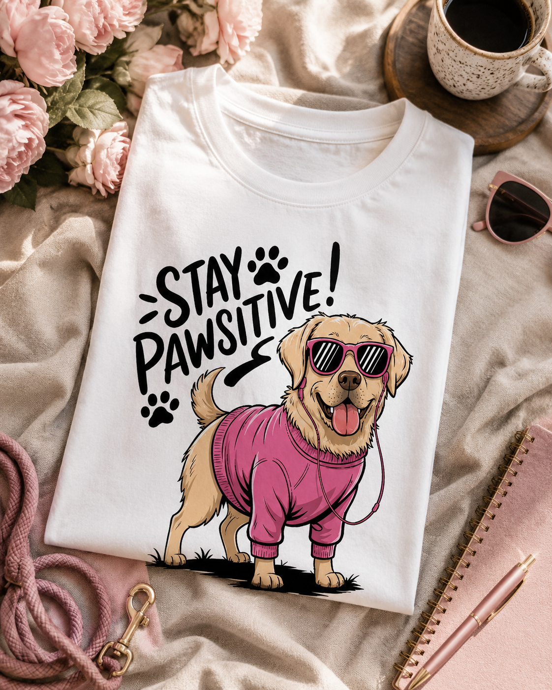 Stay Pawsitive Premium T-Shirt