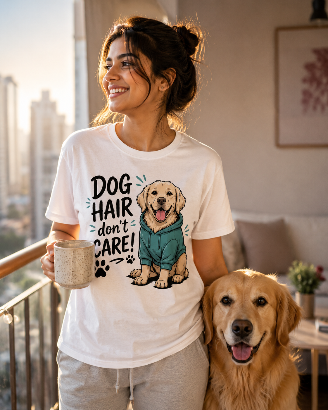 Dog Hair Don't Care Premium T-Shirt