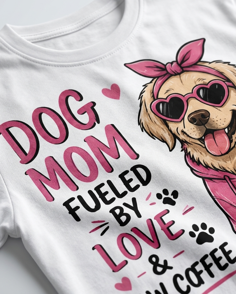Dog Mom Fueled By Love & Coffee™ Premium Tshirt