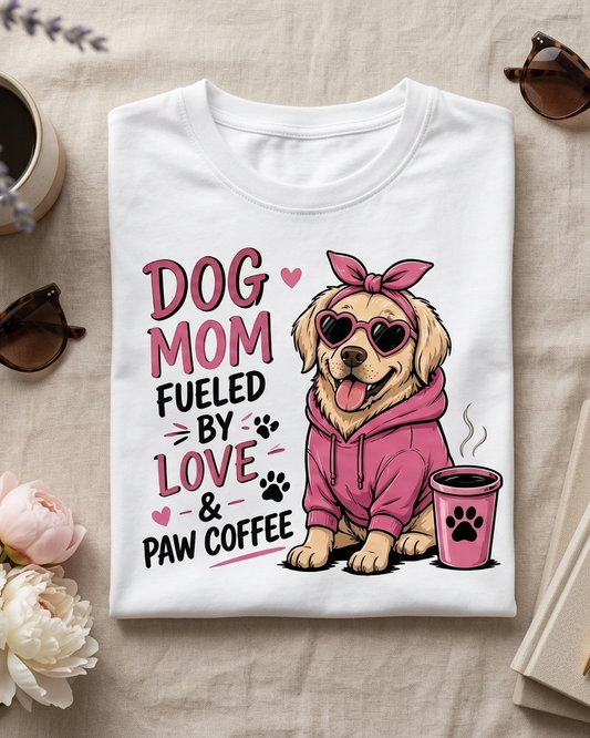 Dog Mom Fueled By Love & Coffee™ Premium Tshirt